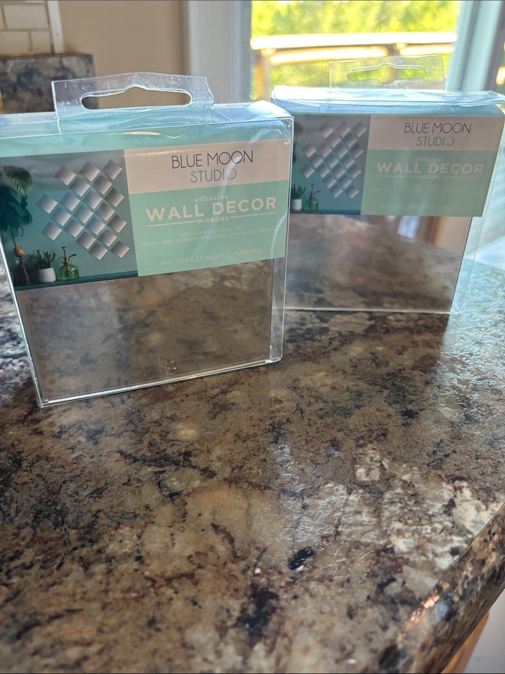 Adhesive Wall Decor Mirrors - Clear